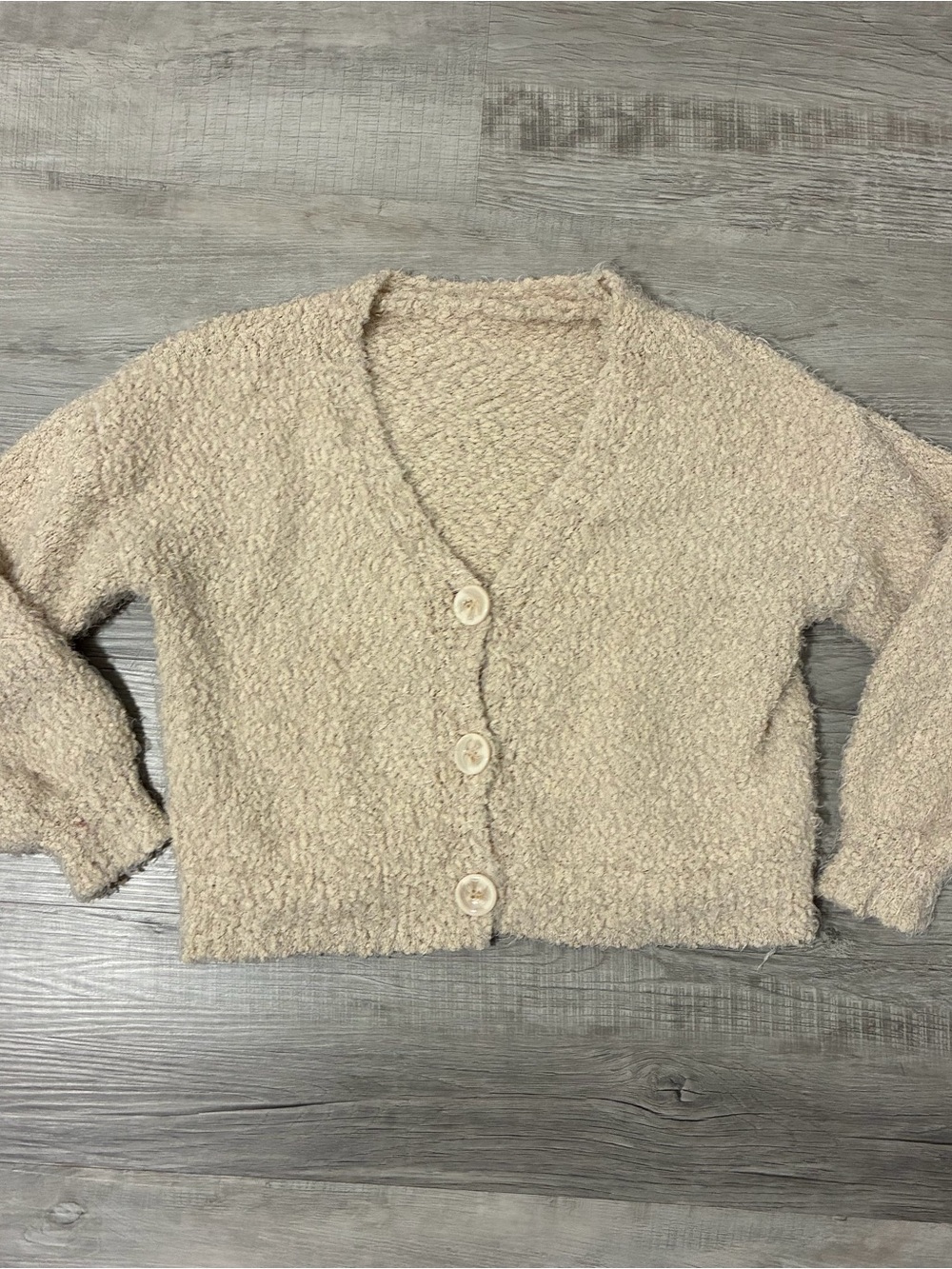 shein cream button down cardigan